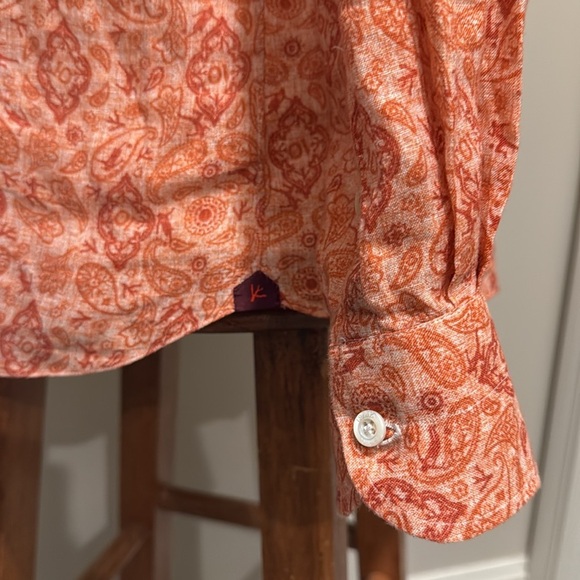 Isaia - Long Sleeve Printed Button Down Dress Shirt - Size 15.5 - Picture 6 of 11